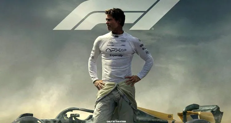 Brad Pitt en escena de F1: The Movie, adrenalina sobre el asfalto