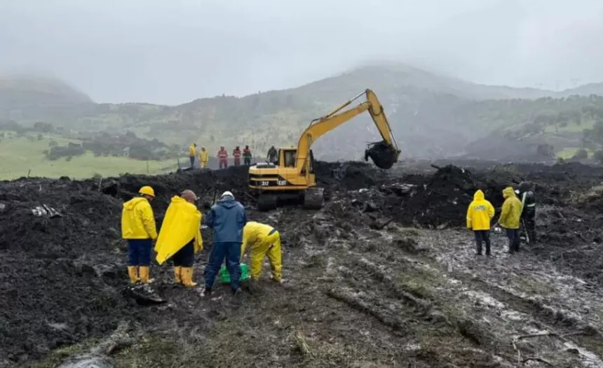 Viviendas destruidas tras aluvión en El Tambo, cantón Quijos, provincia de Napo