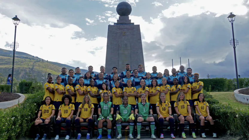 Jugadoras de la selección femenina de Ecuador en la Copa América 2025 en busca de la clasificación a los Juegos Olímpicos