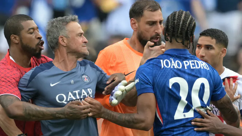 Luis Enrique agrede a Joao Pedro durante la final del Mundial de Clubes 2025