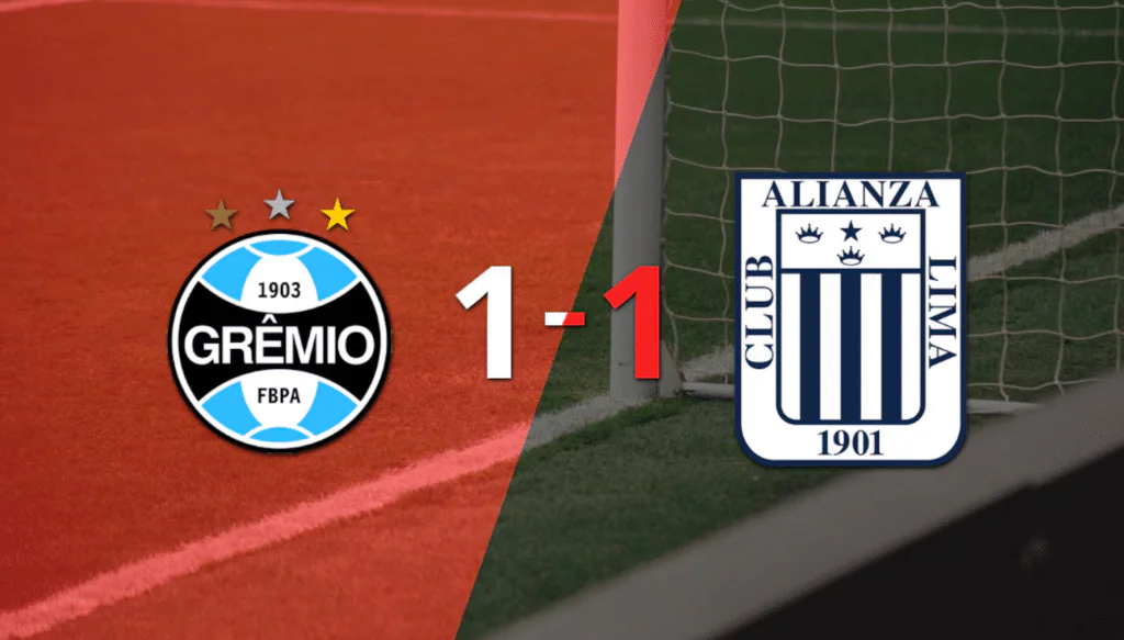 Hernán Barcos celebra su gol que le dio la clasificación a Alianza Lima frente a Grêmio