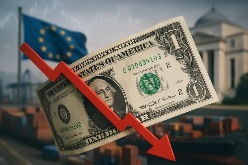 acciones y el dólar caen