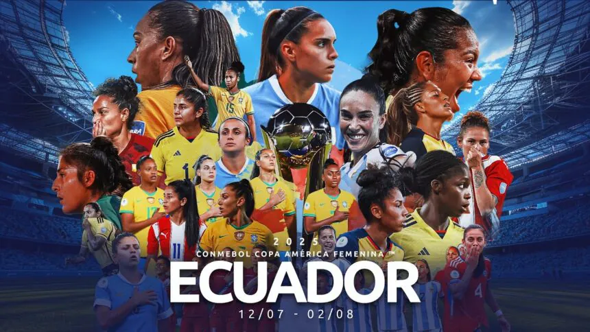 Jugadoras disputando un partido de la Copa América Femenina 2025 en Quito, Ecuador